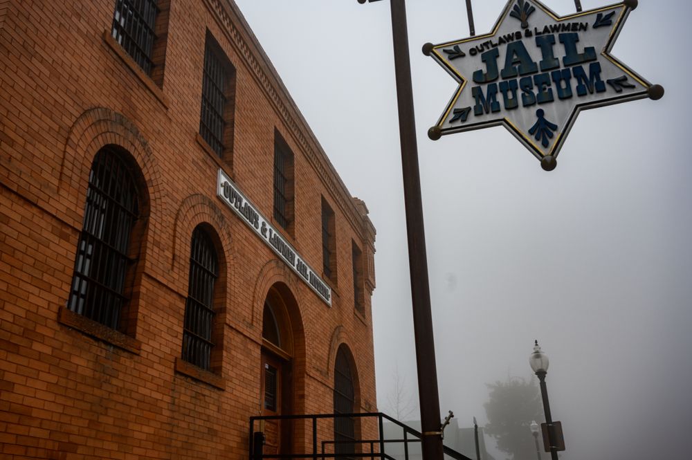 Signage of Outlaw and Lawmen Jail Museum