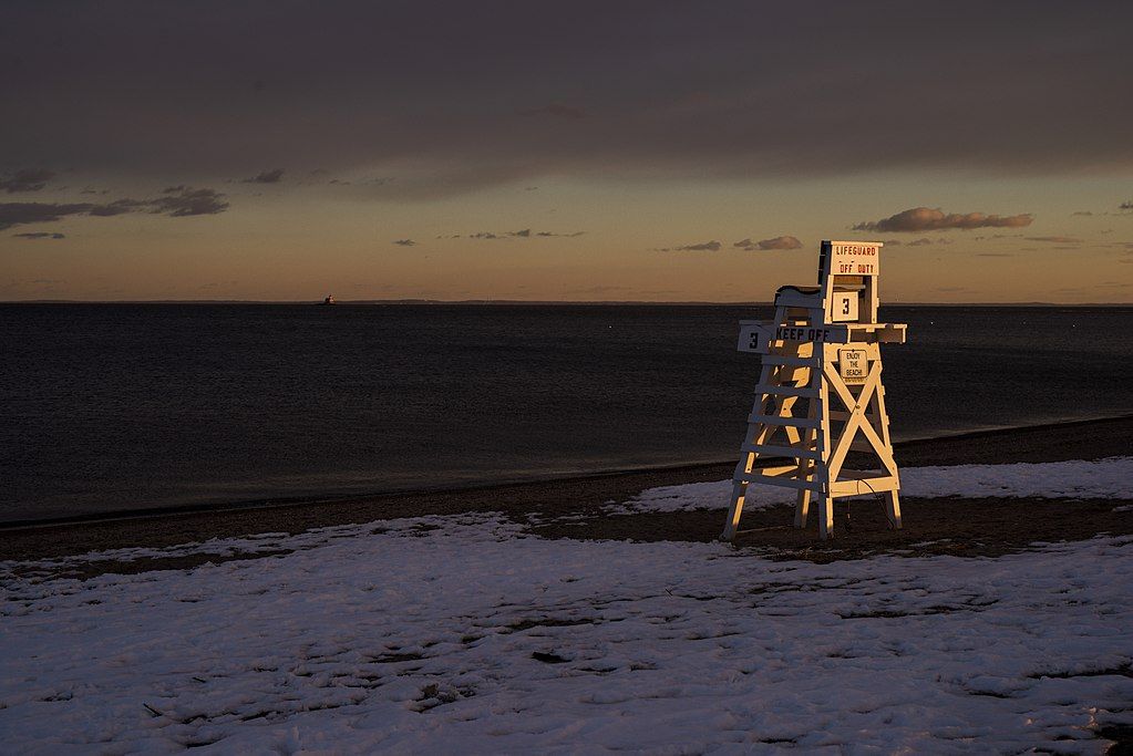 Lifeguard chair at Penfield Beach