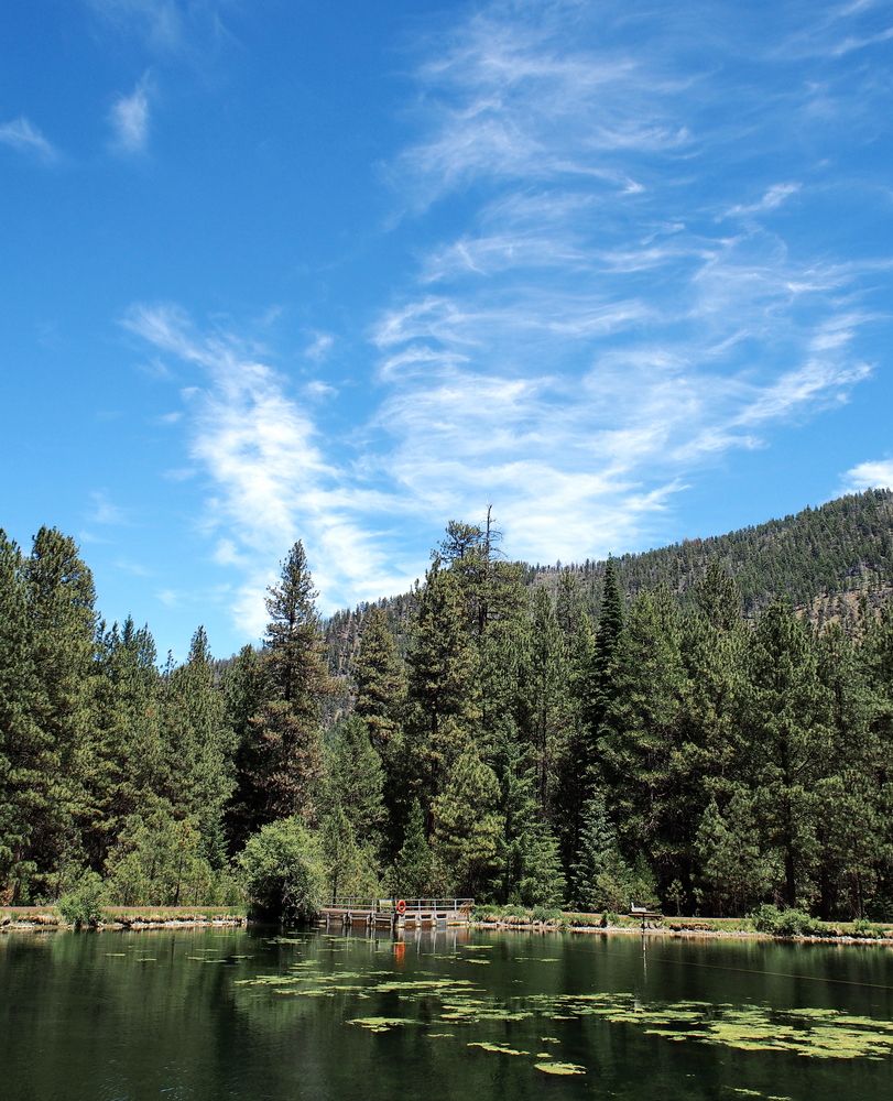 View of Wizard Falls Fish Hatchery