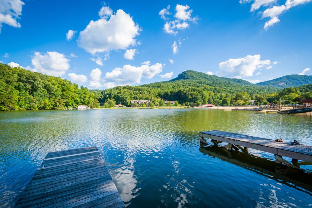 A dock at Lake Lure