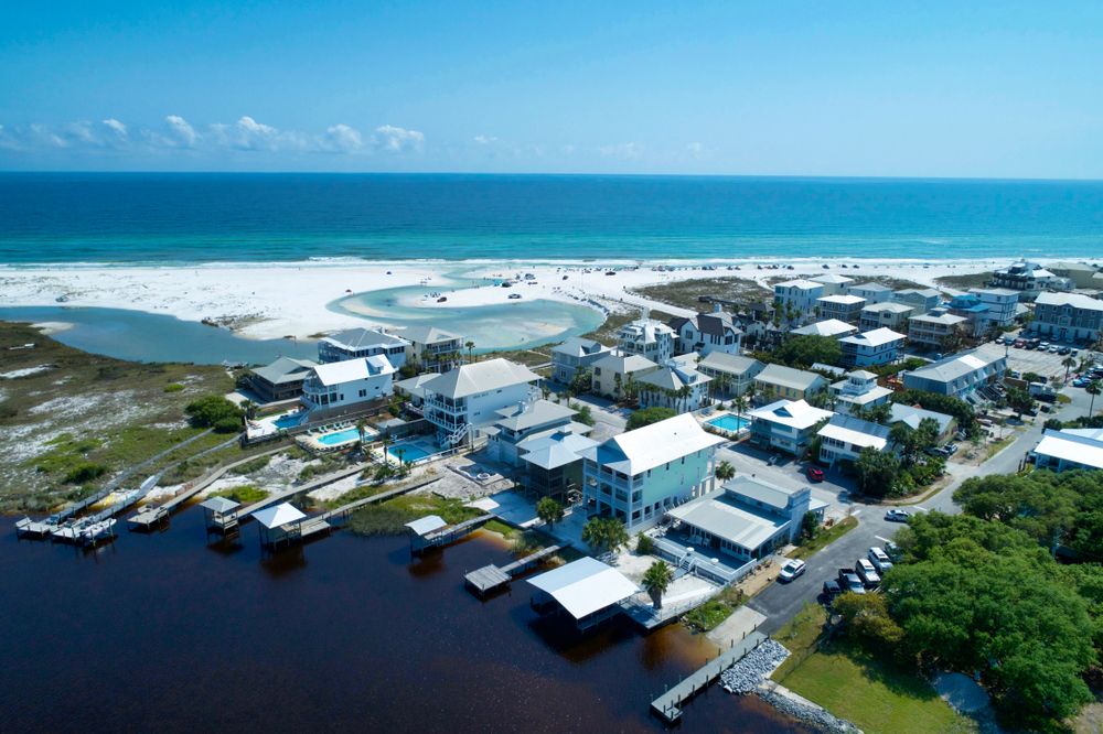 Aerial view of Grayton Beach