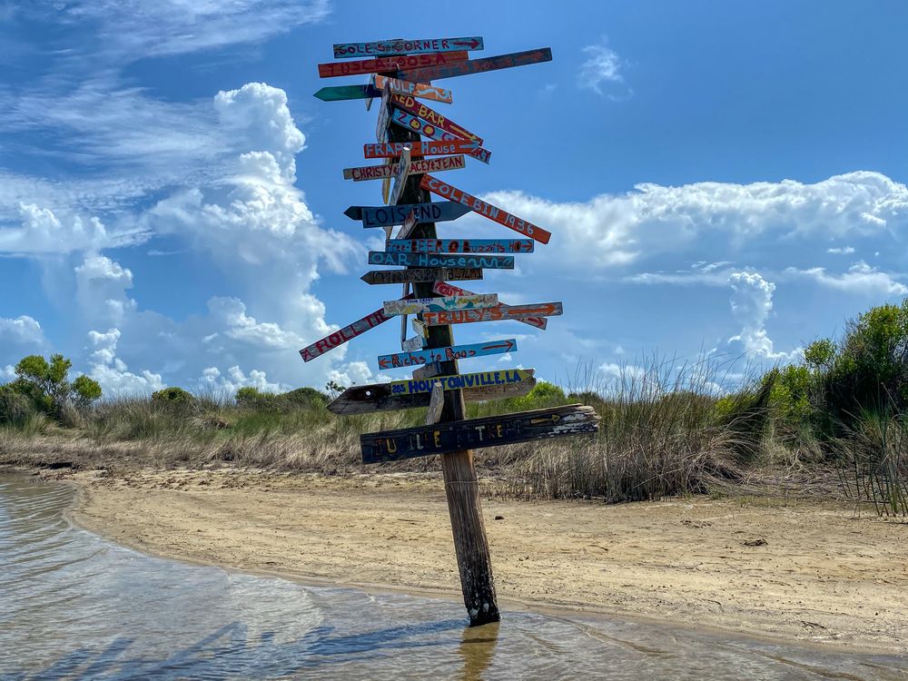Direction sign of Grayton Beach