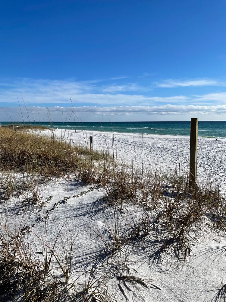 White sand beach of Topsail Hill Preserve State Park