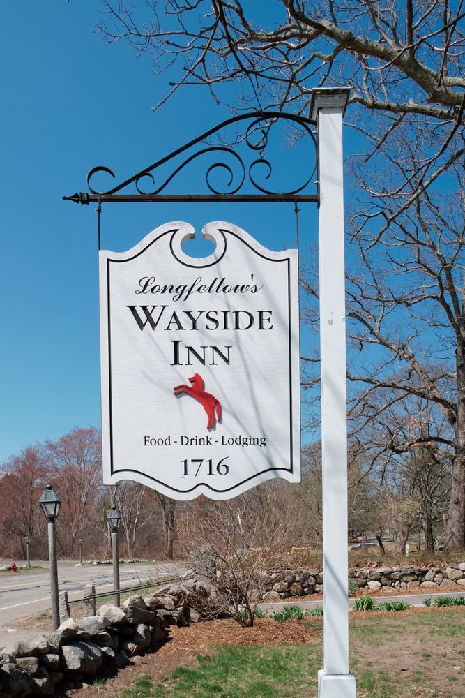Welcome sign of the Historic Wayside Inn