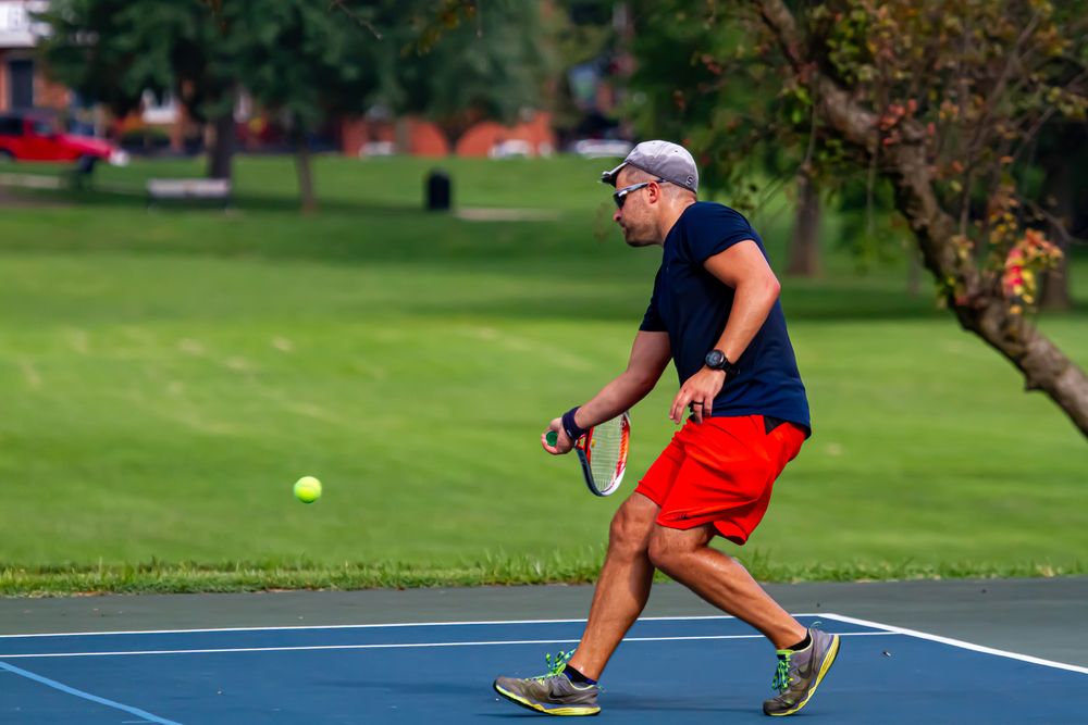 Tennis court at Baker Park