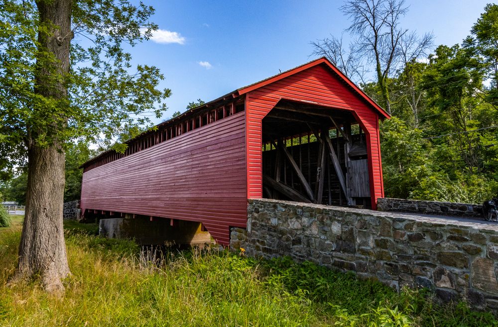 Exterior of Utica Mills Covered Bridge