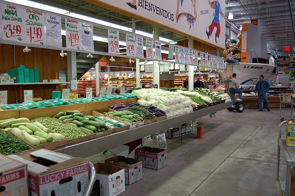 Asian food section in Jungle Jim's International Market