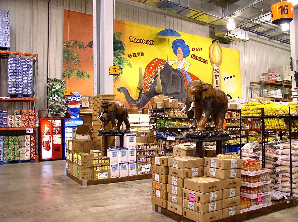 Indian food section in Jungle Jim's International Market