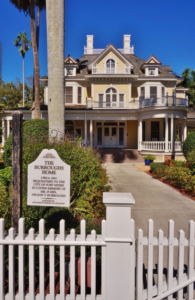 Exterior and name sign of Burroughs Home & Gardens