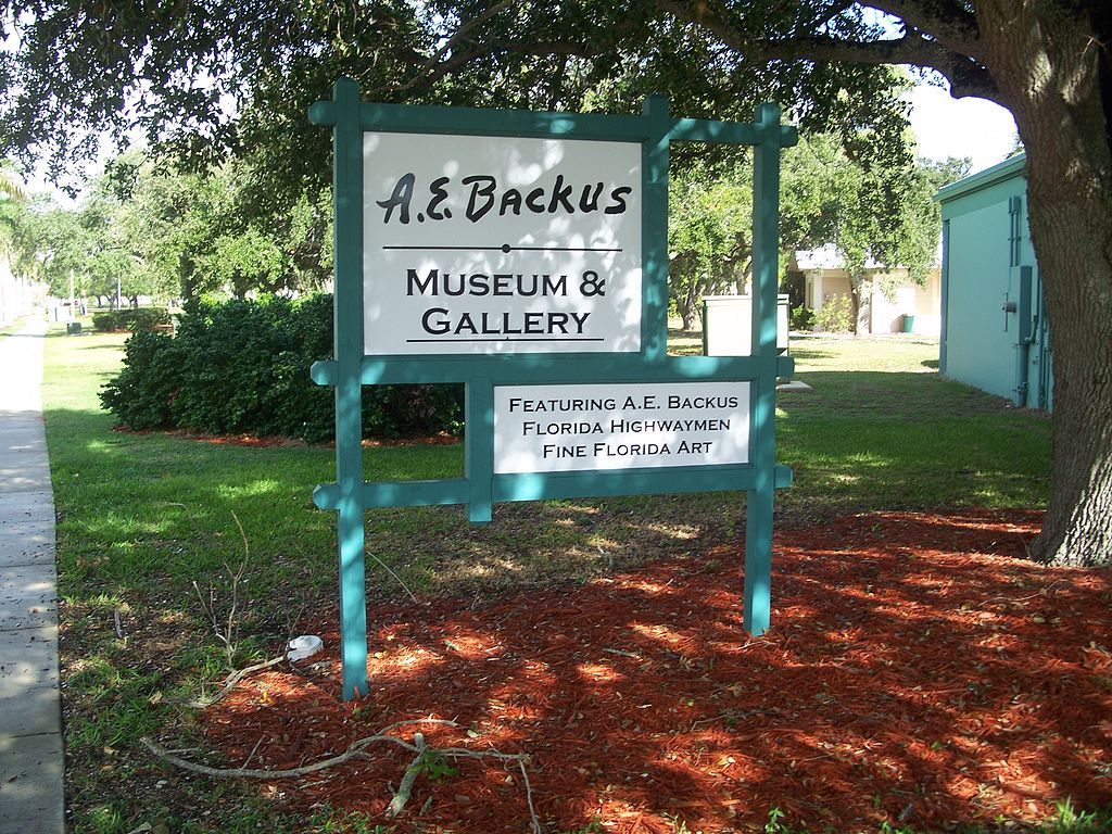 Signage of A.E. Backus and Museum Gallery