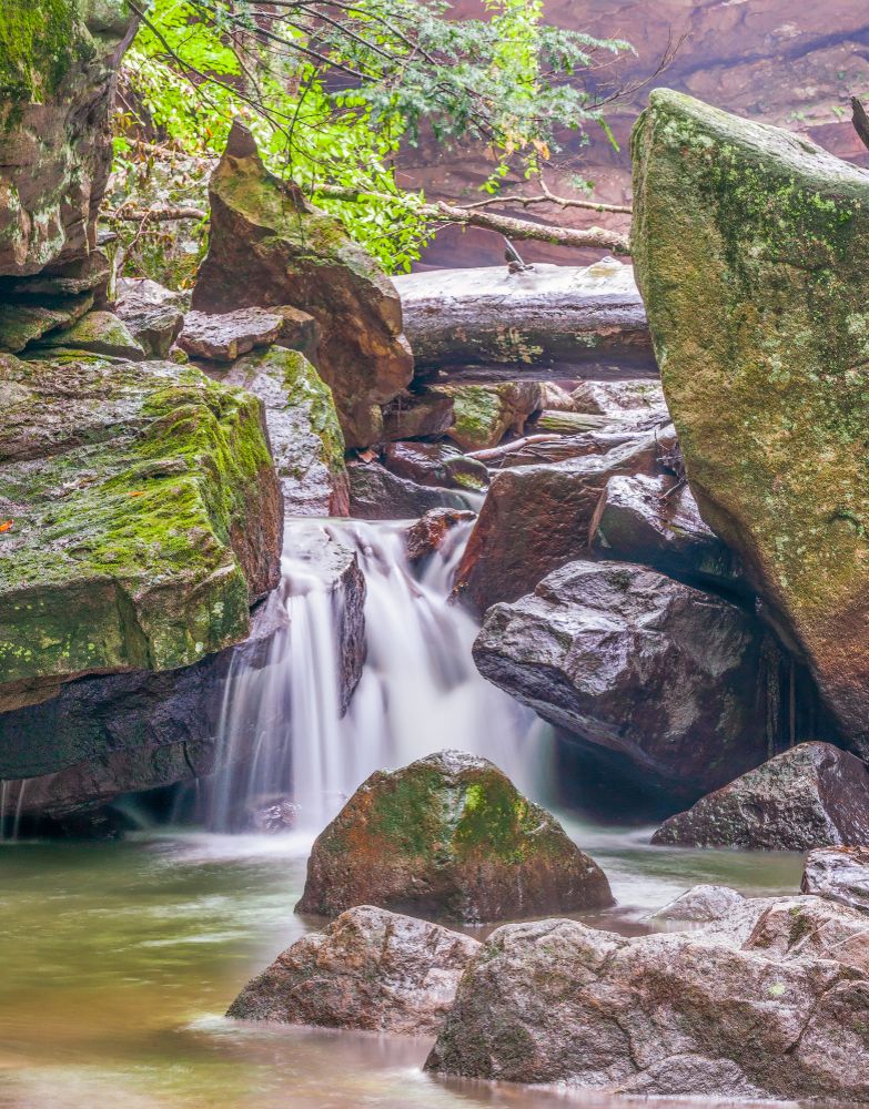 Beautiful cucumber falls at Ohiopyle State Park