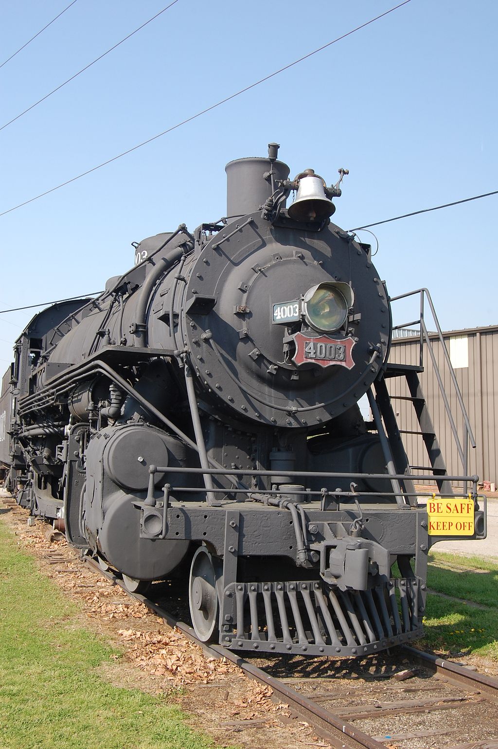 Steam locomotive at Fort Smith Trolley Museum