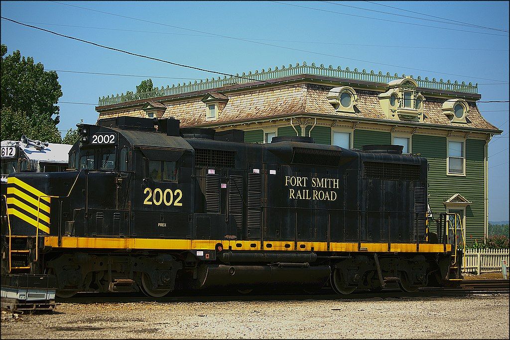 Locomotive in front of Miss Laura’s Visitor Center