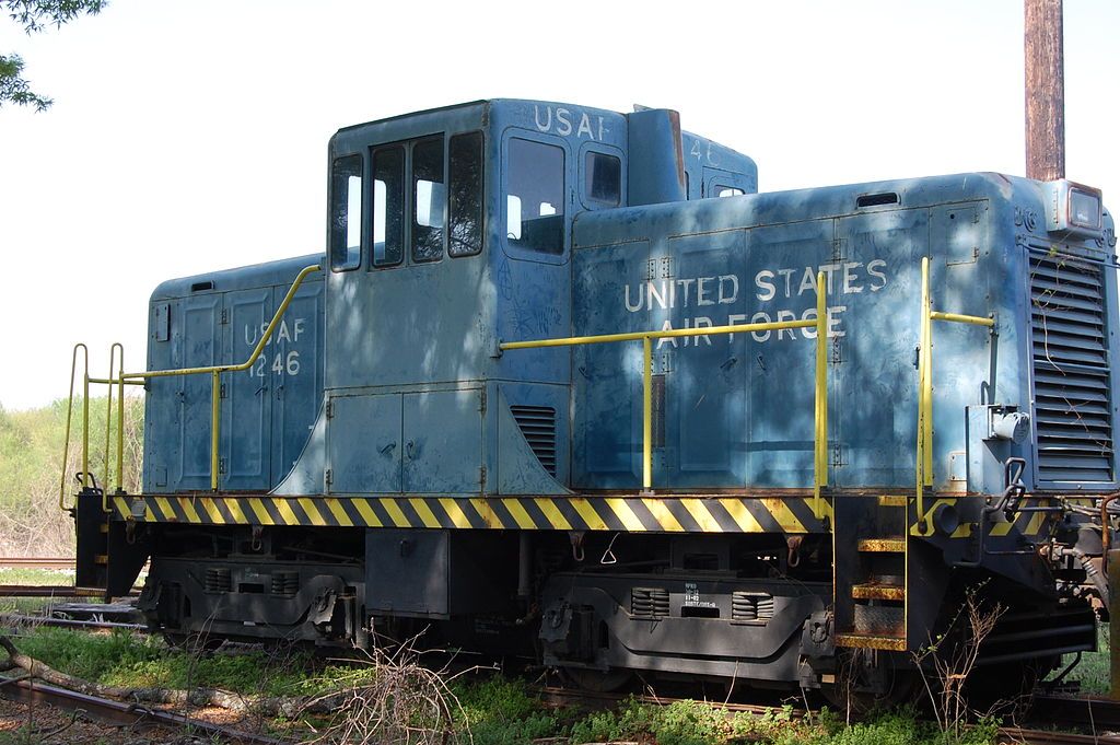 US air force locomotive at Fort Smith Trolley Museum