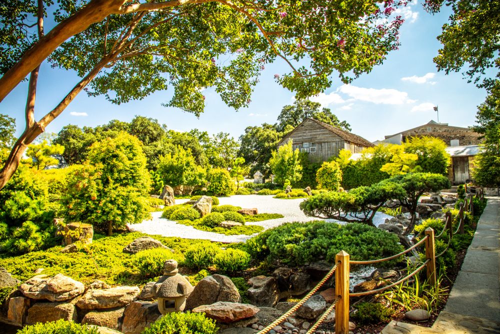 Daytime view of the gorgeous Japanese Garden of Peace