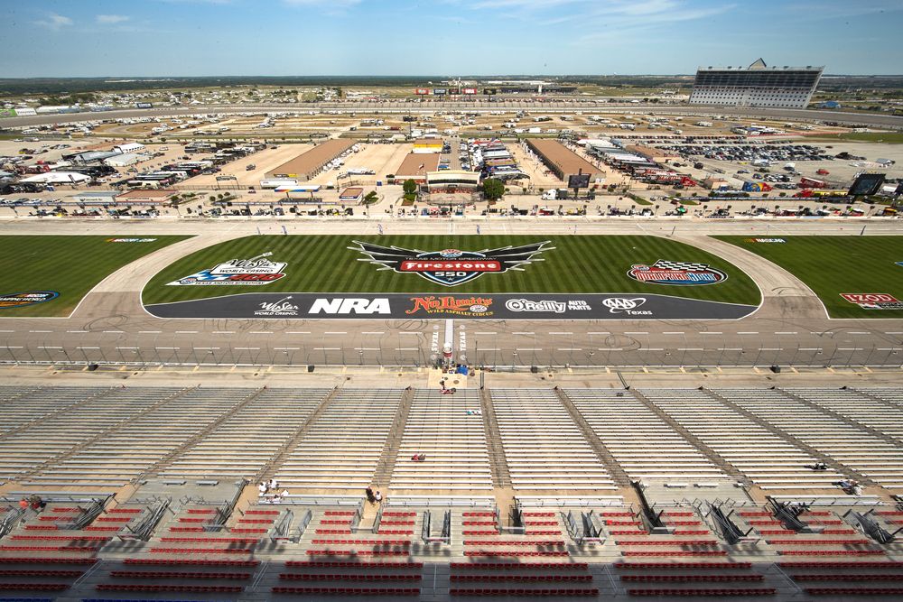 View from the top of Texas Motor Speedway bleachers