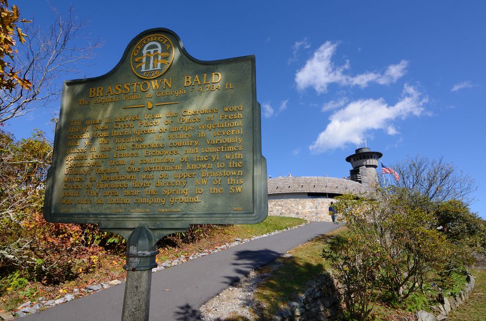 History marker of Brasstown Bald