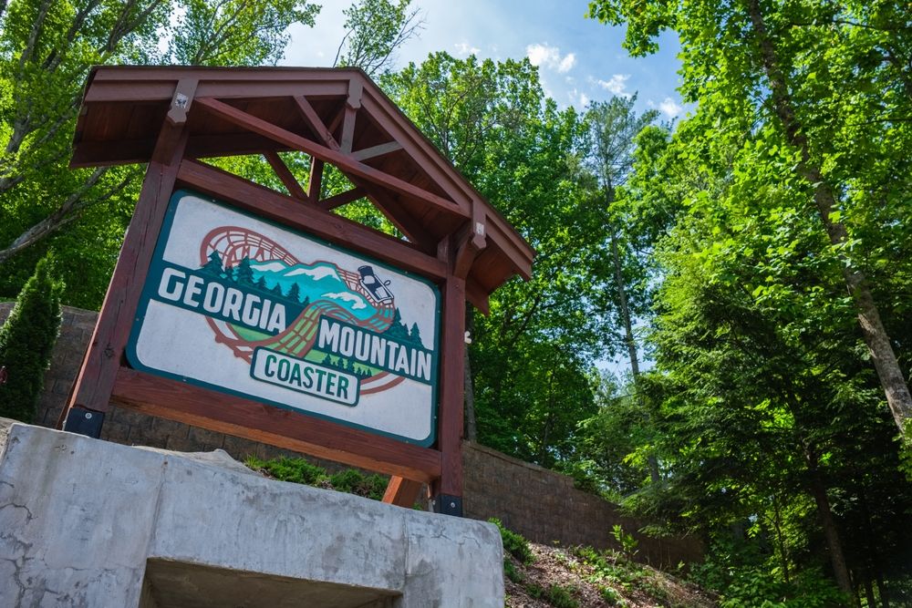 Welcome sign of Georgia Mountain Coaster