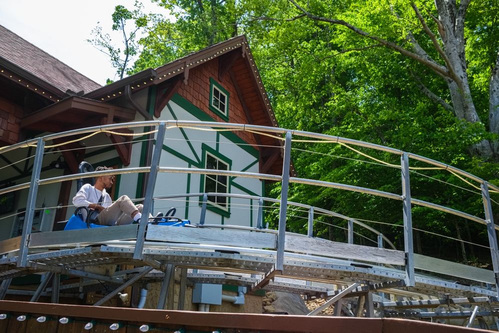 A person riding a Georgia Mountain Coaster