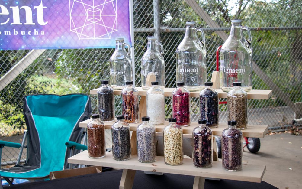 Condiments for sale at Athens Farmers Market
