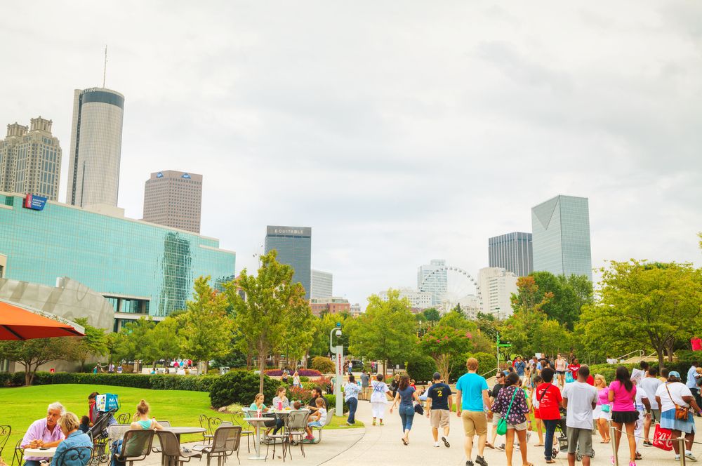 People at Centennial Olympic Park