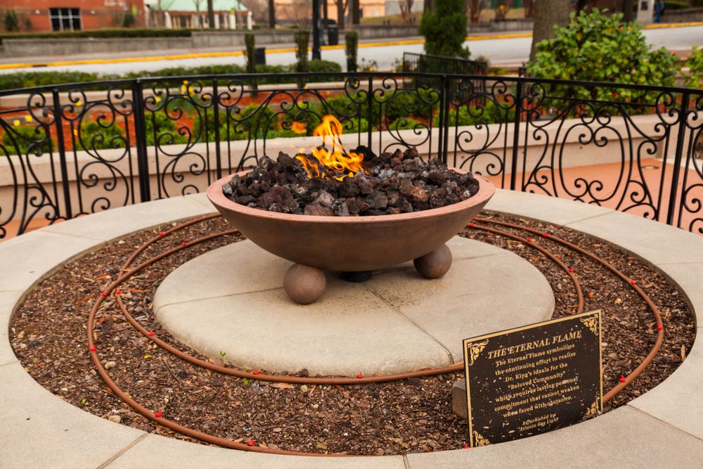 Eternal flame at Martin Luther King, Jr. National Historical Park
