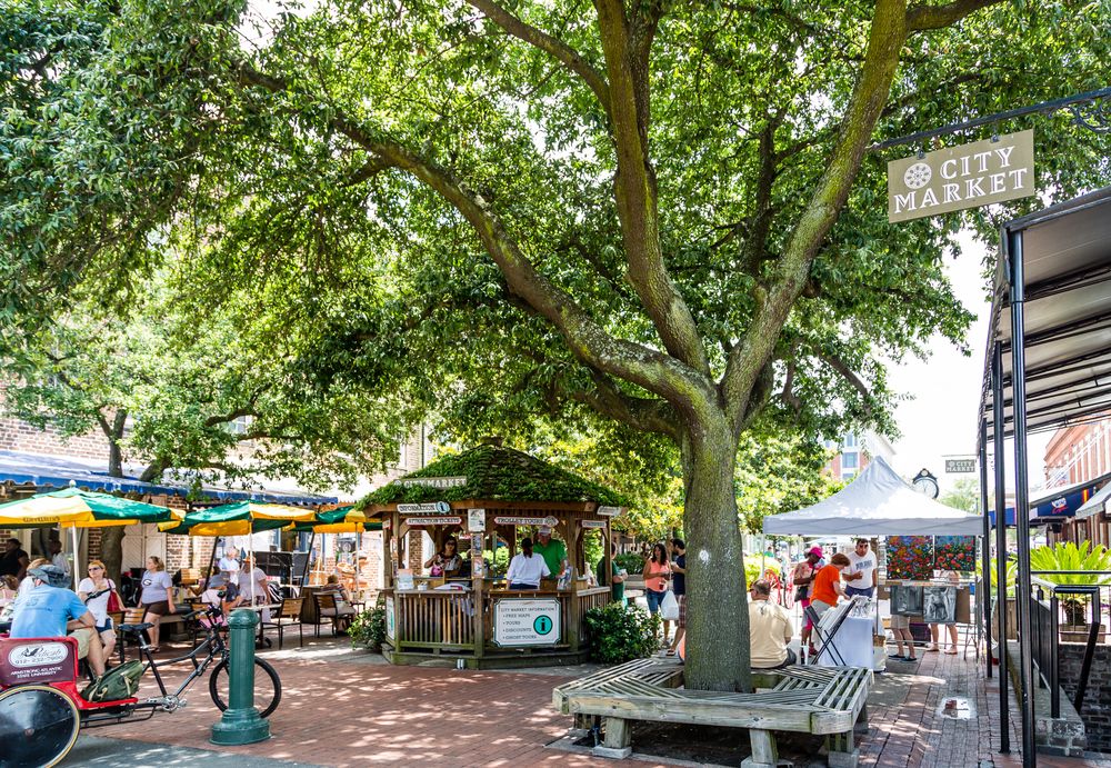 The grounds of Savannah City Market