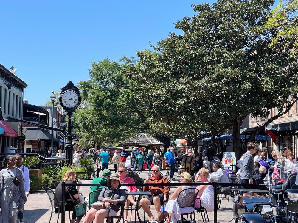 People at Savannah City Market
