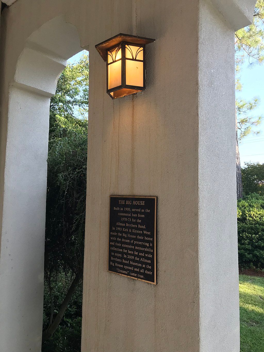 Plaque on The Big House wall