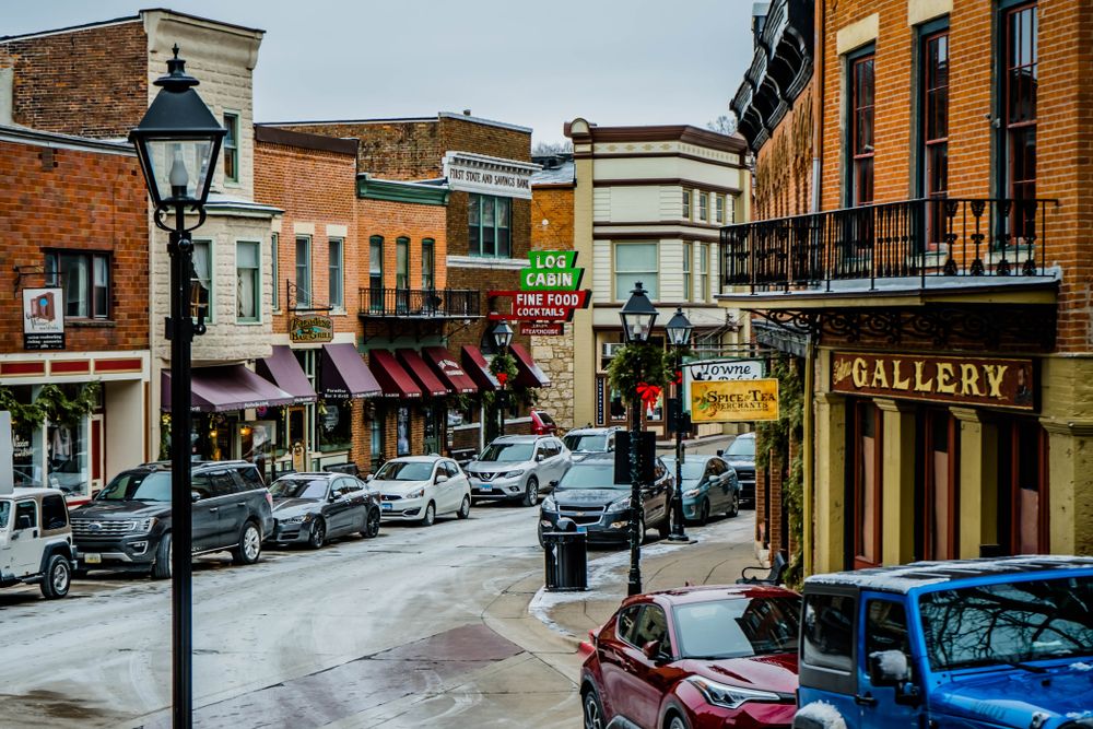 Buildings along Galena Downtown