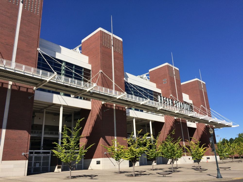 Front View of Reser Stadium