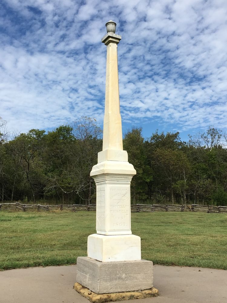 Monument at Pea Ridge Military Park