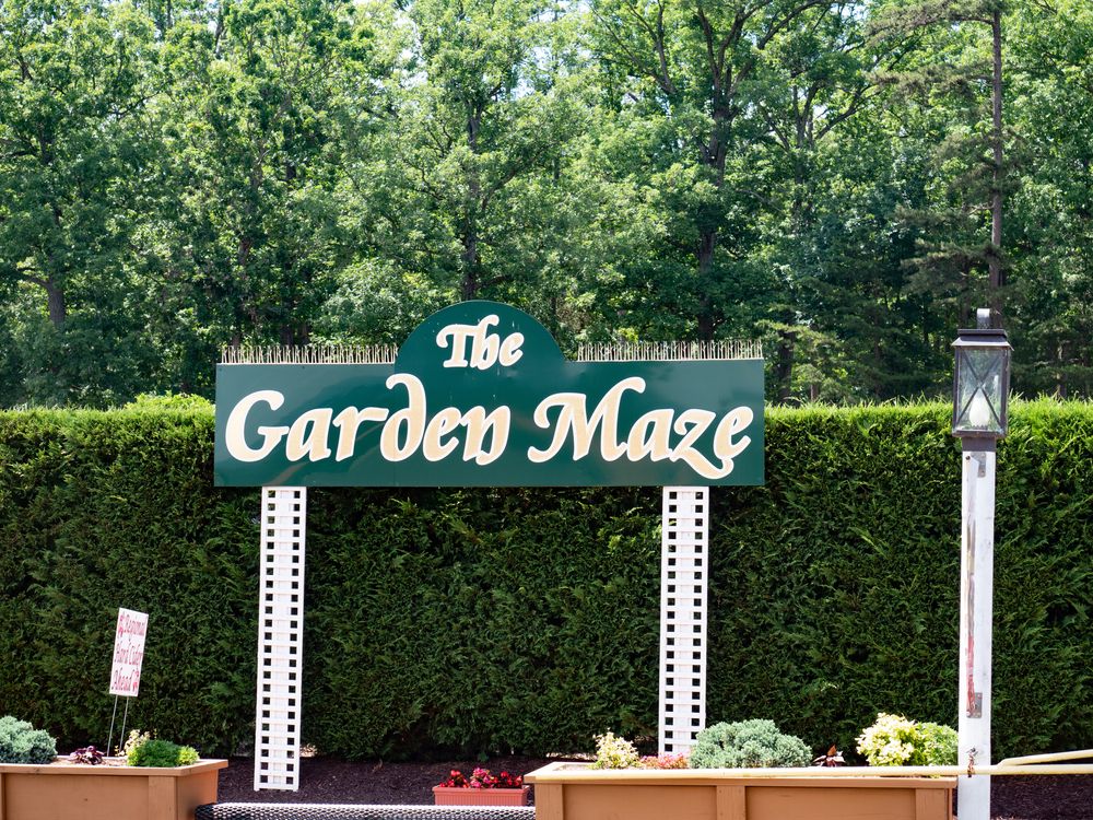 Garden Maze sign in Luray