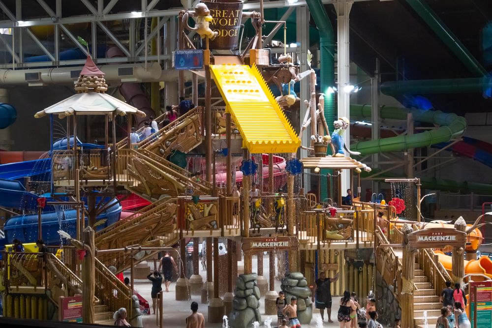 Waterslide in Great Wolf Lodge Water Park