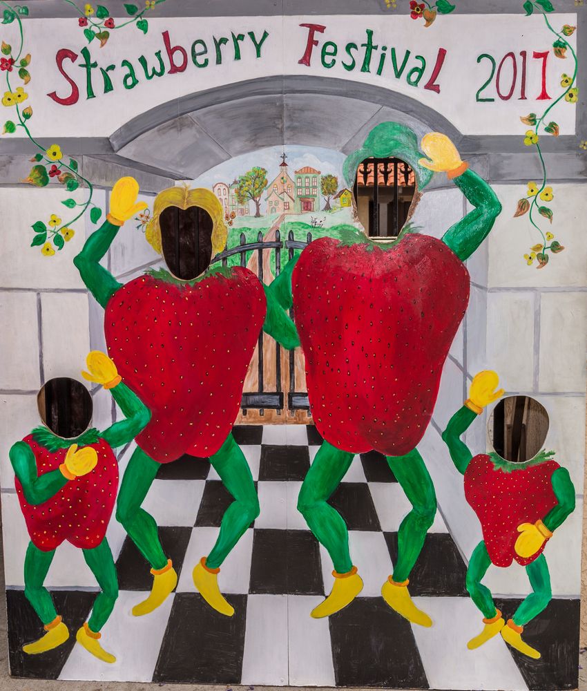 Name sign of the annual Strawberry Festival