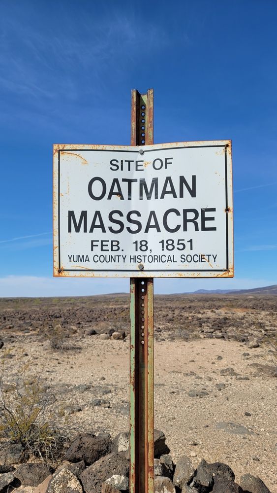 Marker of the Oatman Massacre Site