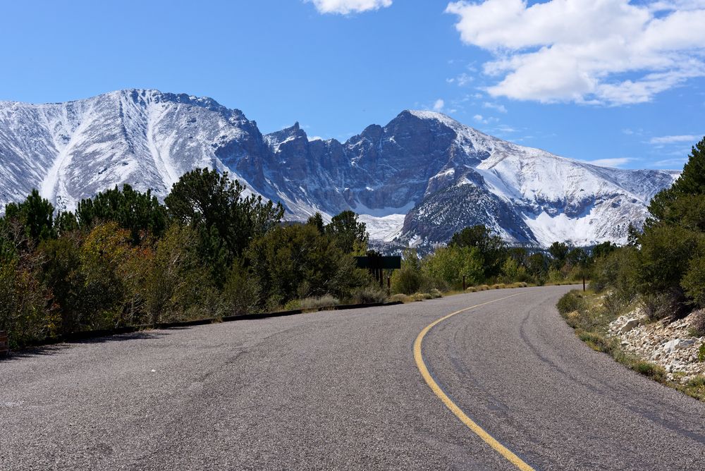 The road of Wheeler Peak Scenic Drive
