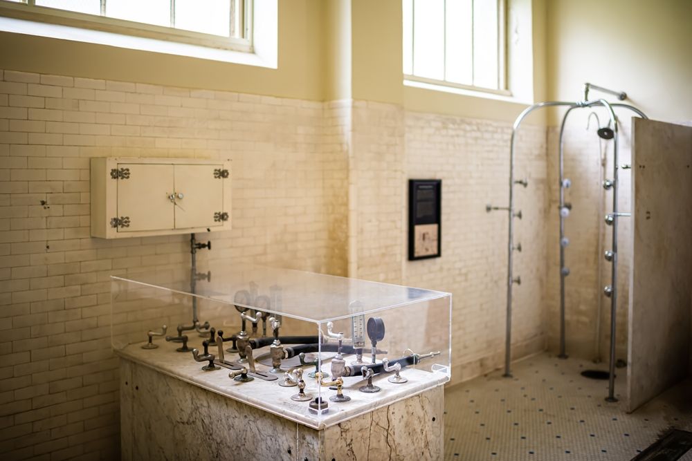 Interior of a bathhouse at Bathhouse Row