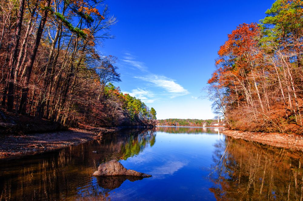 Scenic view of Lake Catherine State Park