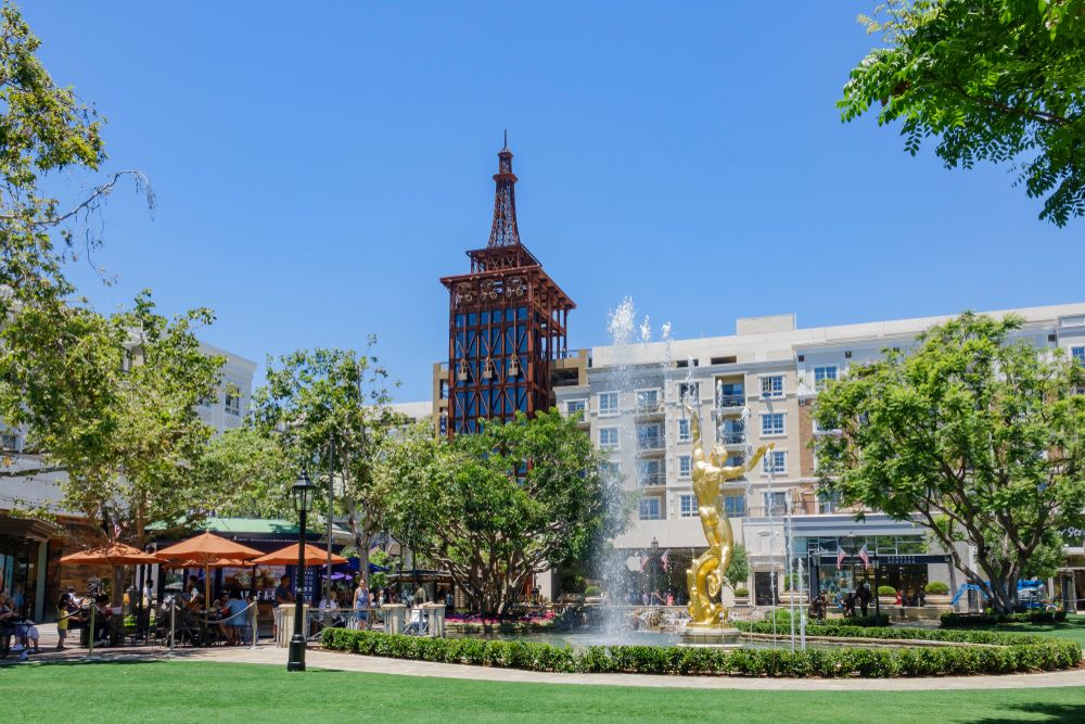 The grounds of the Americana at Brand