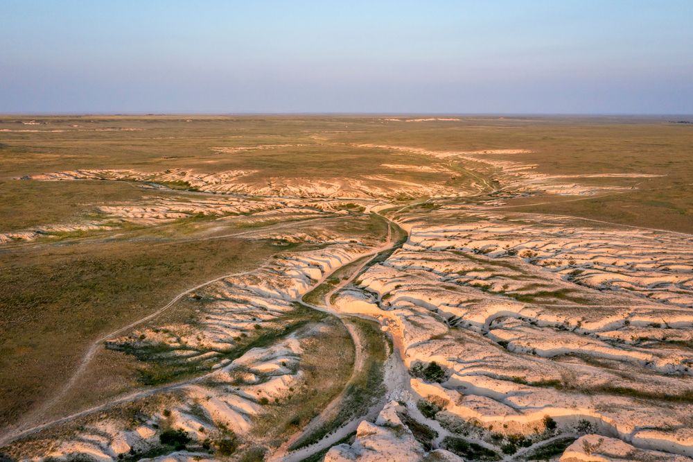 Aerial view of Pawnee National Grasslands