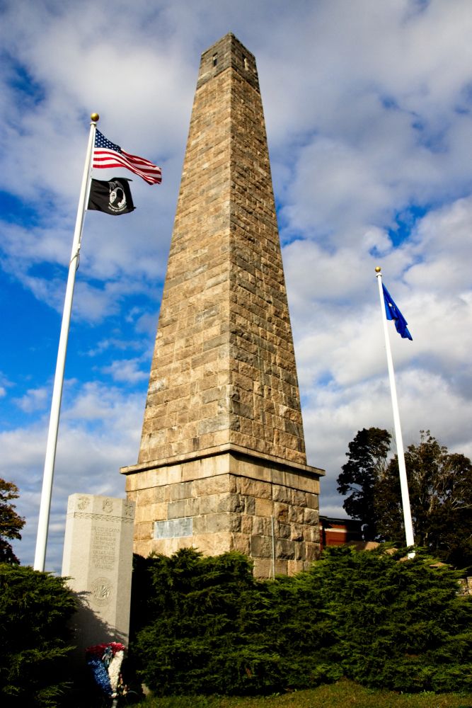 Stone monument at Fort Griswold Battlefield State Park