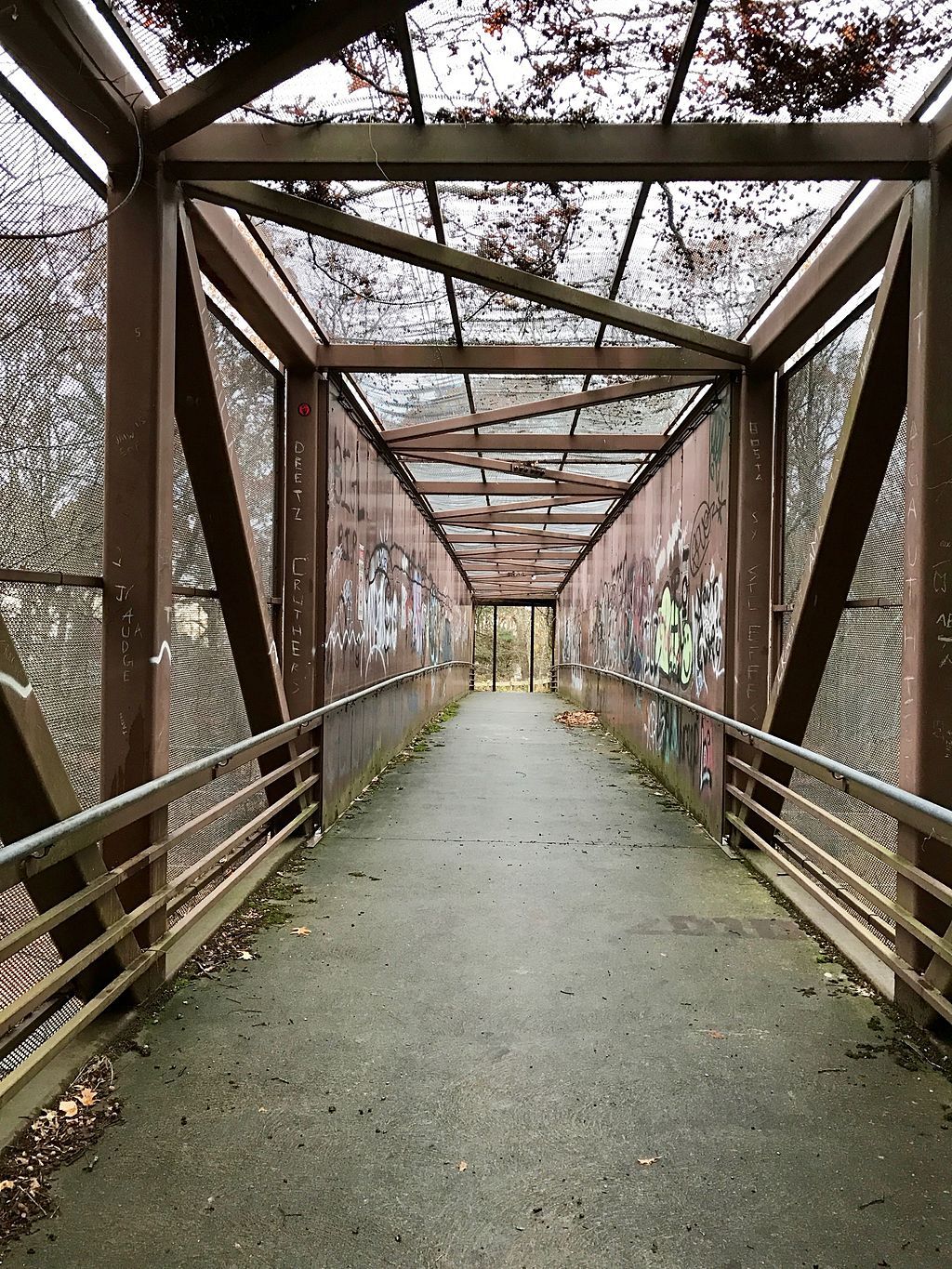 Pedestrian bridge at Haley Farm State Park