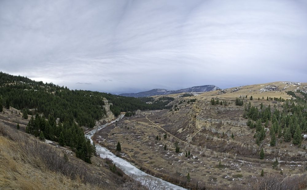 Aerial view of Sluice Boxes State Park