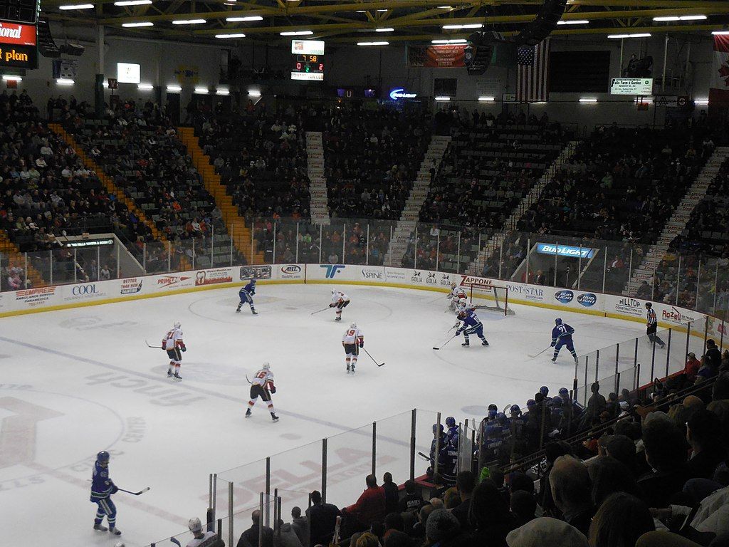 A hockey game in Cool Insuring Arena