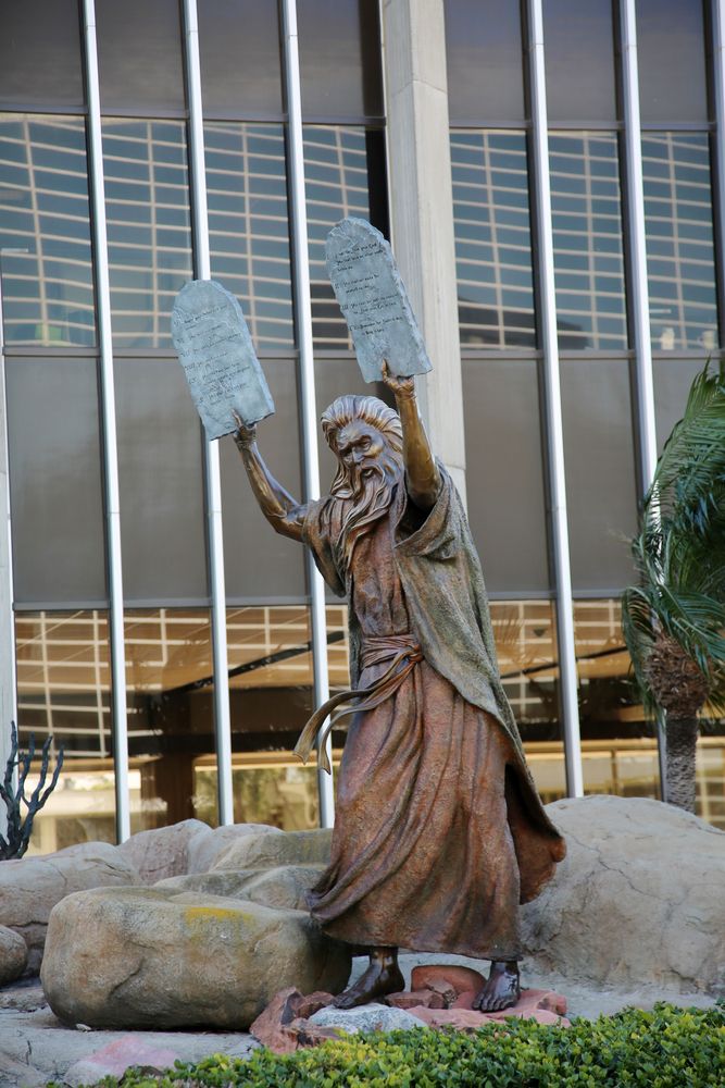 Moses sculpture at the Crystal Cathedral