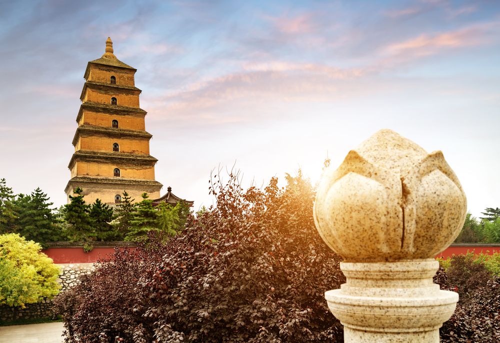 View of the Giant Wild Goose Pagoda