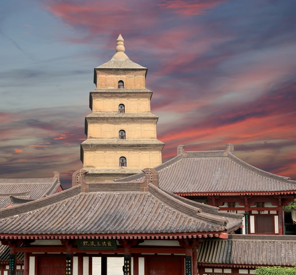 View of the Giant Wild Goose Pagoda