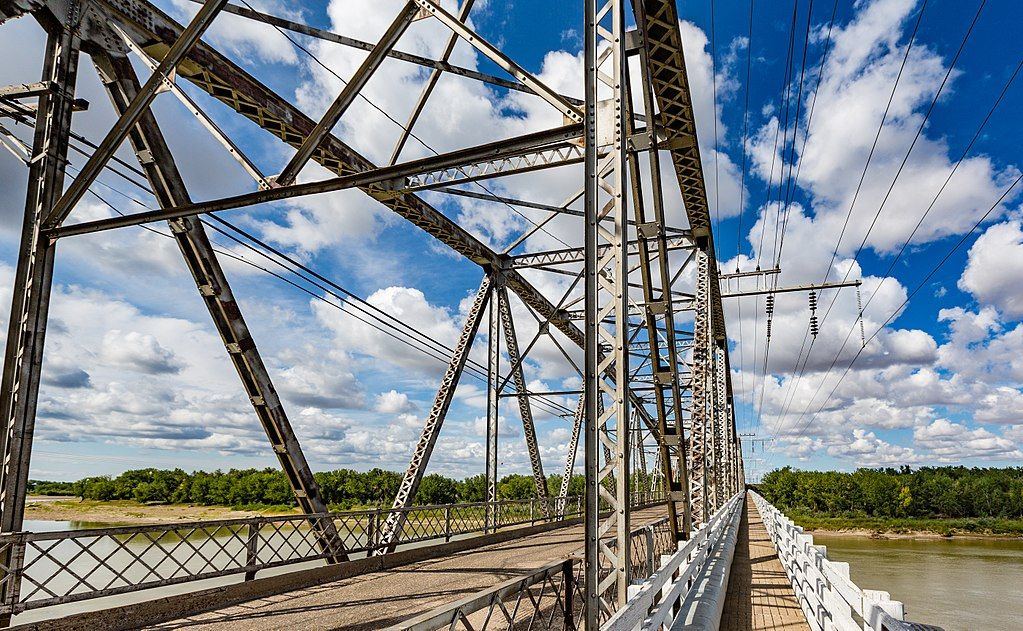 Daytime view of the historic Bell Bridge