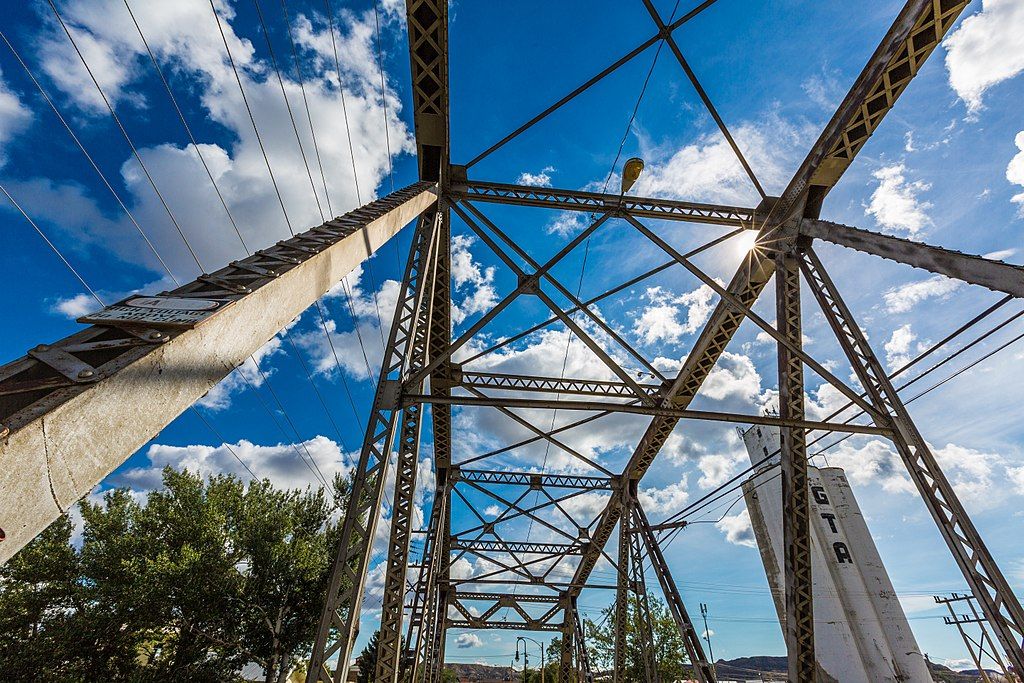 The structure of the historic Bell Bridge